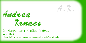 andrea krnacs business card